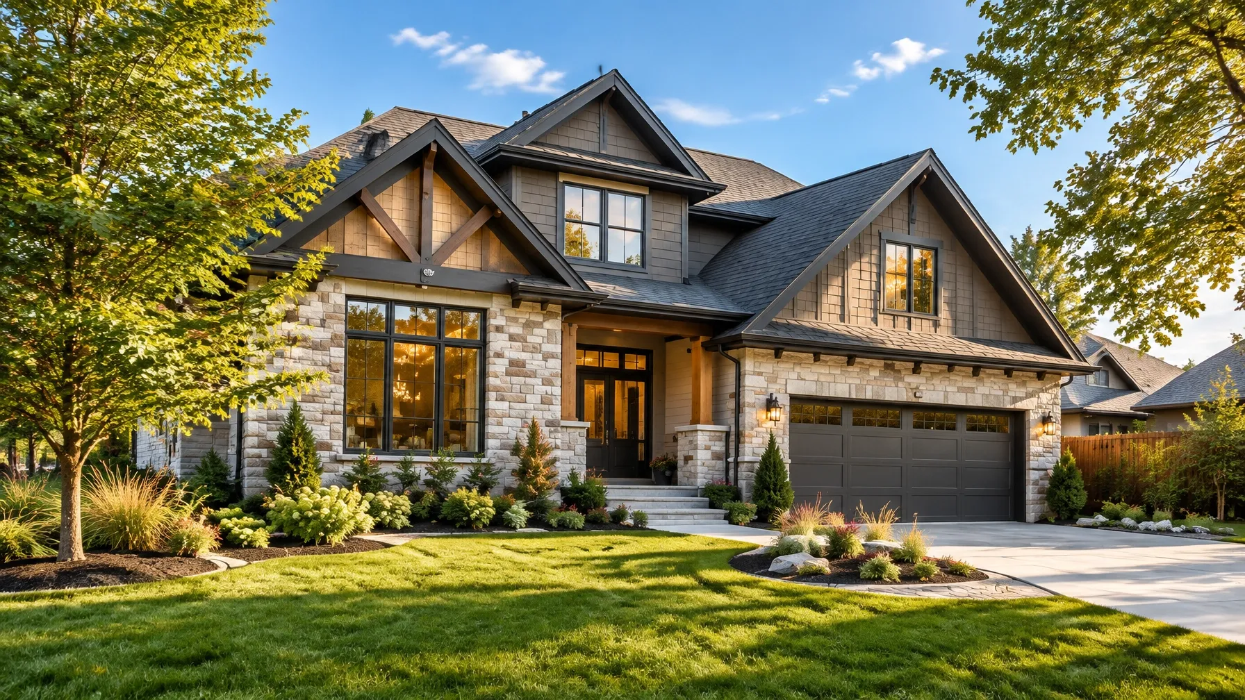 Welcoming Cedar Rapids area home with landscaped front lawn